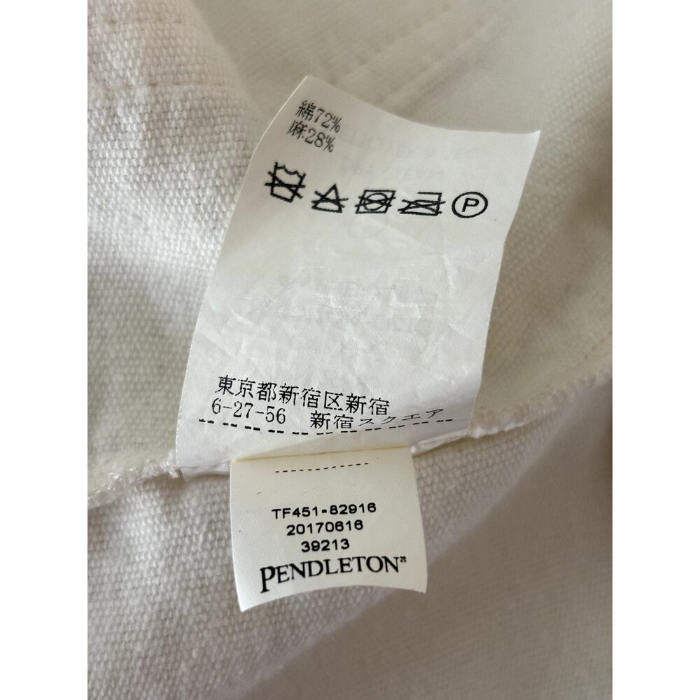 Pendleton White Ivory Linen Button Down Pockets L… - image 7